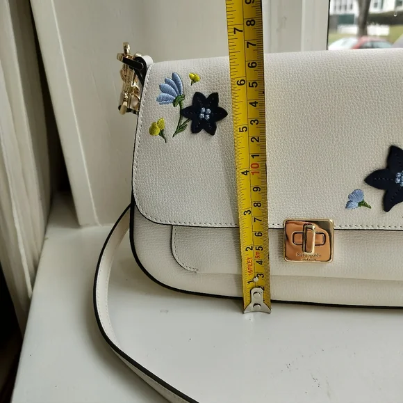 Kate Spade Elegant Cream Floral Women's Crossbody Bag - Picture 7 of 10